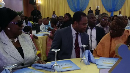 (L-r): Erelu Olusola Obadan, former deputy governor of Osun State and erstwhile minister of State for Defence; Donald Duke, former Governor of Cross Rivers State and Chief Olusegun Obasanjo, former president, Federal Republic of Nigeria, during the launch of Ethan and Harriet ‘Lift n Learn Magnetic Puzzle’, ‘Family Floor Nigeria Puzzle’ (products) and Ethan & Harriet Initiative ‘Pals’ in Lagos on Thursday.